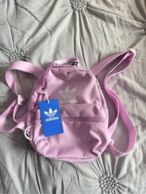 adidas Pink Mini Backpack with Logo
